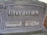 Boyden, George and Anna M